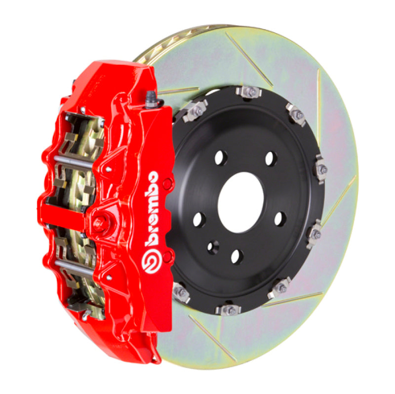 Brembo 09-14 F150 2WD Front GT BBK 6 Piston Cast 2pc 380x34 2pc Rotor Slotted Type-1-Red