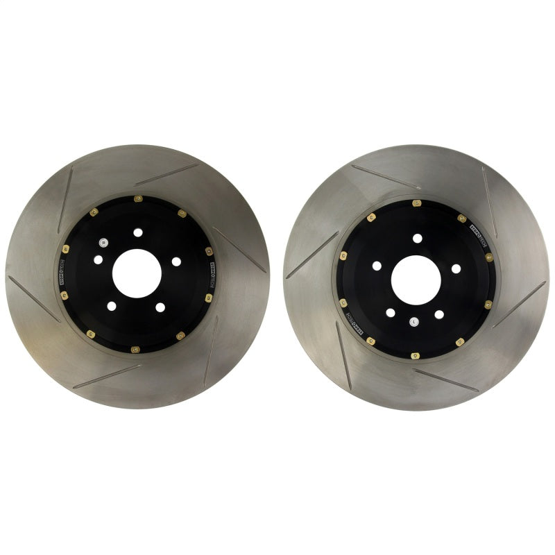 StopTech 09-11 Nissan GT-R AeroRotor 2pc Drilled Front Rotor (Pair)