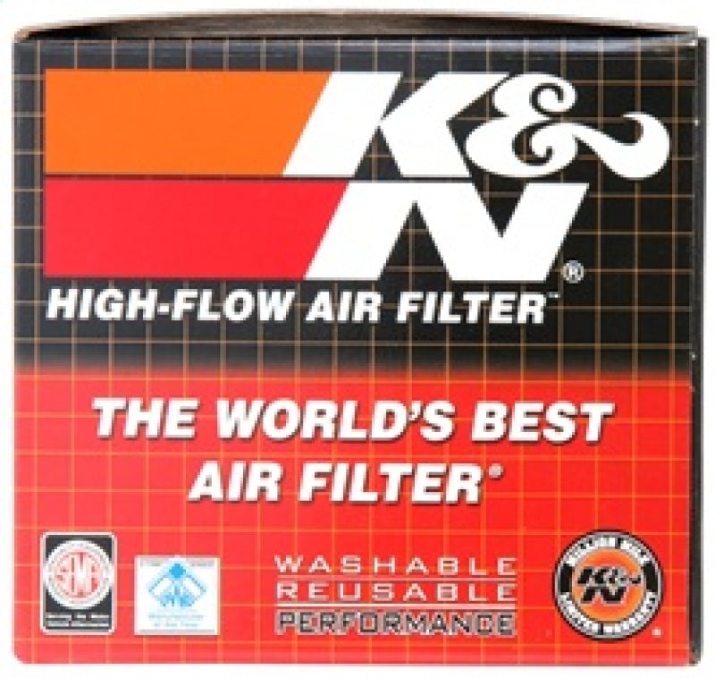 K&N Uni Chrome Oval Tapered Filter 2.125in FlgID x 4inB OL x 3inB OW x 3inT OL x 2inT OW x 2.75in H