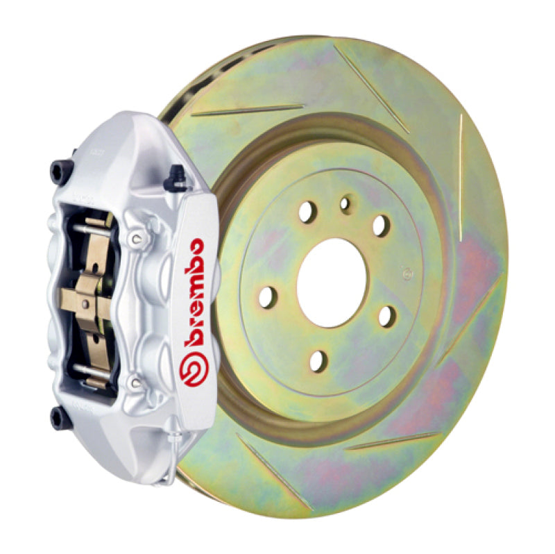 Brembo SS Rear GT BBK 4 Piston Cast 365x28 1pc Rotor Slotted Type-1-Silver