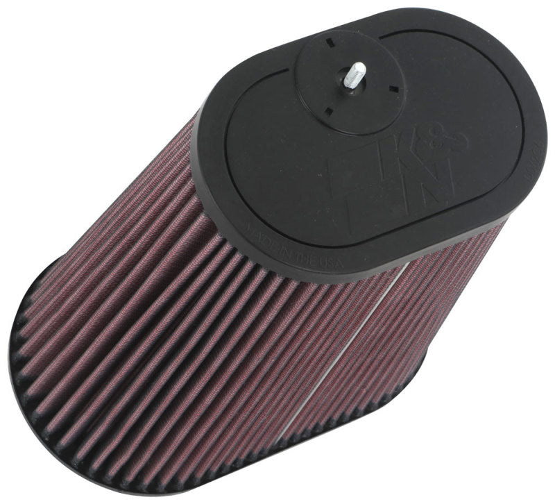 K&N Universal Clamp-On Air Filter 3-1/8in Dual FLG  8-7/8in X 5-3/16 B 6-1/4in X 4IN T, 9inH W/STUD
