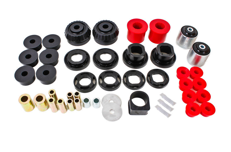 BMR 08-09 Pontiac G8 Total Suspension Bushing Kit (BK003 BK007 BK012) - Black/Red