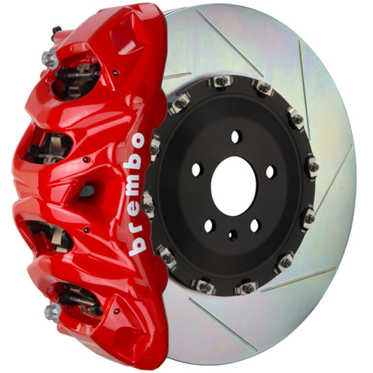 Brembo 21+ F150 Raptor Front GT BBK 8 Piston Cast 412x38 2pc Rotor Slotted Type-1-Red