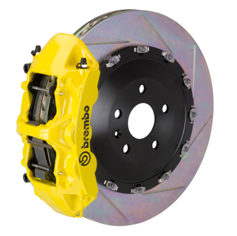 Brembo SS Front GT BBK 6 Piston Cast 405x34 2pc Rotor Slotted Type-1- Yellow