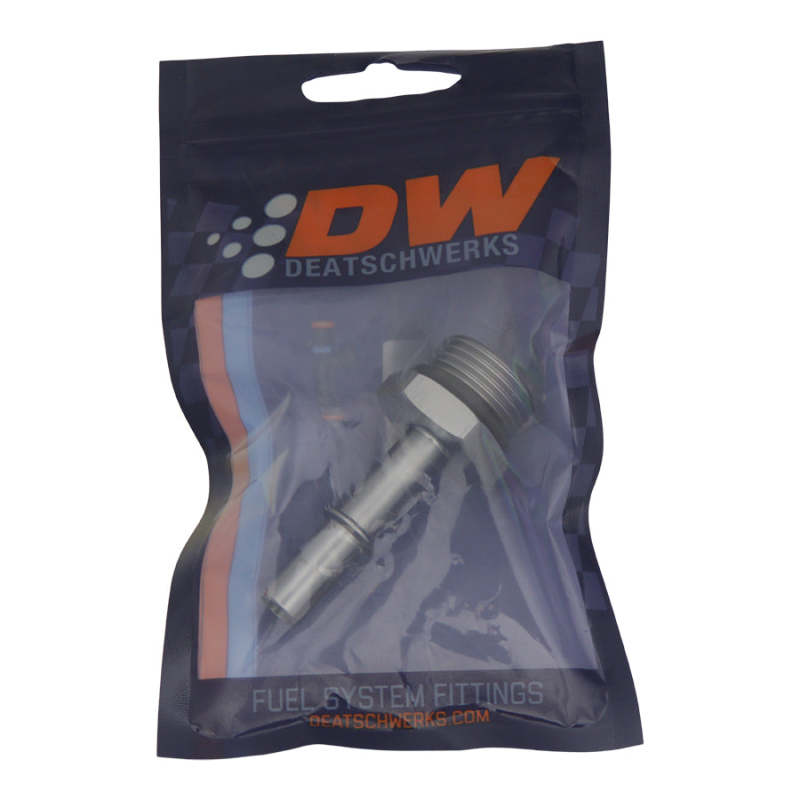 DeatschWerks 10AN ORB Male to 3/8in Male EFI Quick Connect Adapter - Anodized DW Titanium