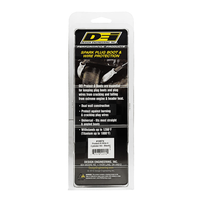 DEI Protect-A-Wire 4 Cylinder Kit - Black