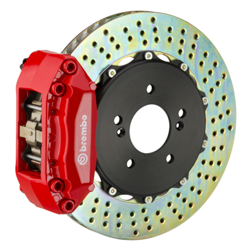 Brembo 00-02 S4 Rear GT BBK 4 Piston Cast 2pc 328x28 2pc Rotor Drilled-Red