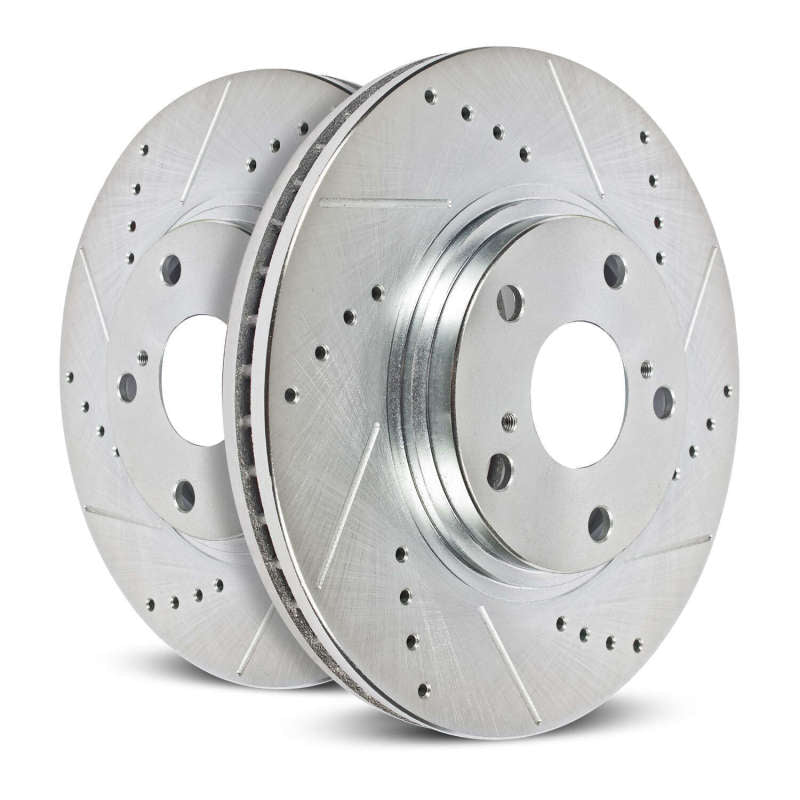 Power Stop 10-11 Audi S4 Rear Evolution Drilled & Slotted Rotors - Pair