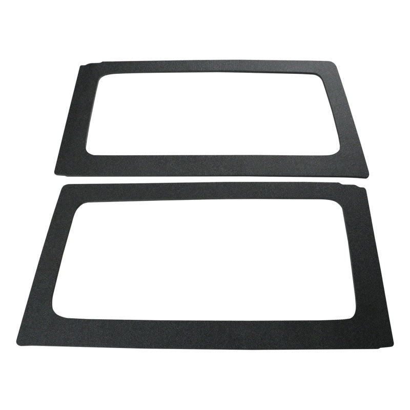 DEI 11-18 Jeep Wrangler JK 2-Door Boom Mat Rear Side Window Trim - 2 Piece - Black