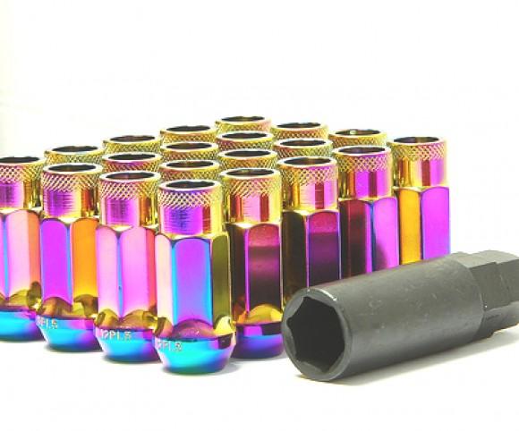 Wheel Mate Muteki SR48 Open End Lug Nuts - Titanium 12x1.50 48mm