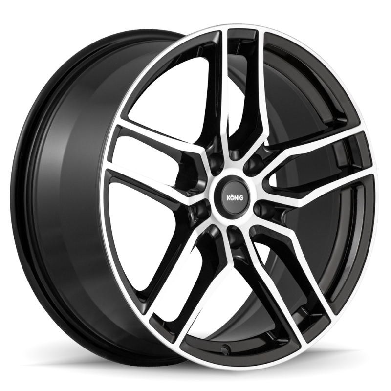 Konig Intention 16x7.5 5x100 ET45 Gloss Black / Machine Face