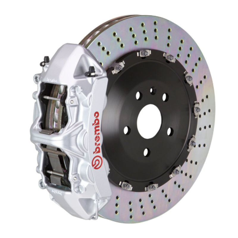 Brembo SS Front GT BBK 6 Piston Cast 405x34 2pc Rotor Drilled-Silver