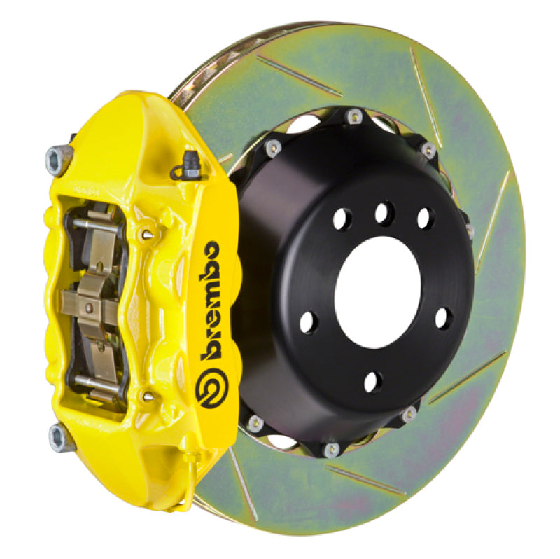 Brembo SS Rear GT BBK 4 Piston Cast 380x28 2pc Rotor Slotted Type-1- Yellow