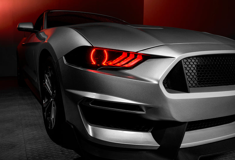 Oracle Lighting 18-23 Ford Mustang Dynamic ColorSHIFT LED Headlights - Black Series SEE WARRANTY