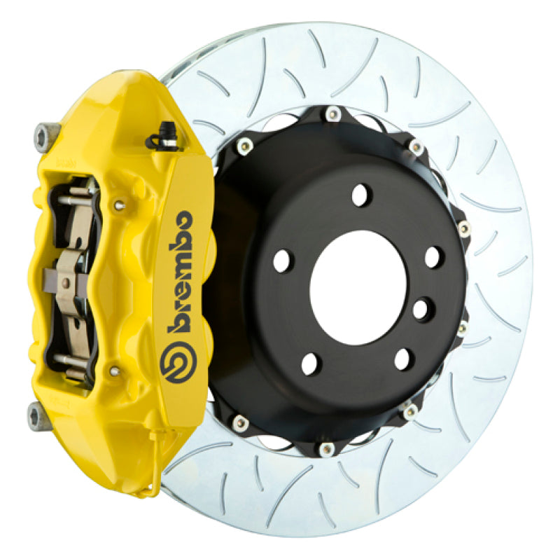 Brembo 17 F150 Raptor Rear GT BBK 4 Piston Cast 380x28 2pc Rotor Slotted Type-3- Yellow