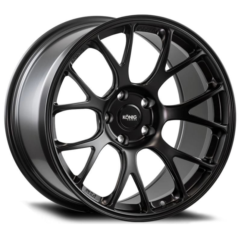 Konig Forged F1M 19X11 5X130 ET46 Satin Black Knurled Bead