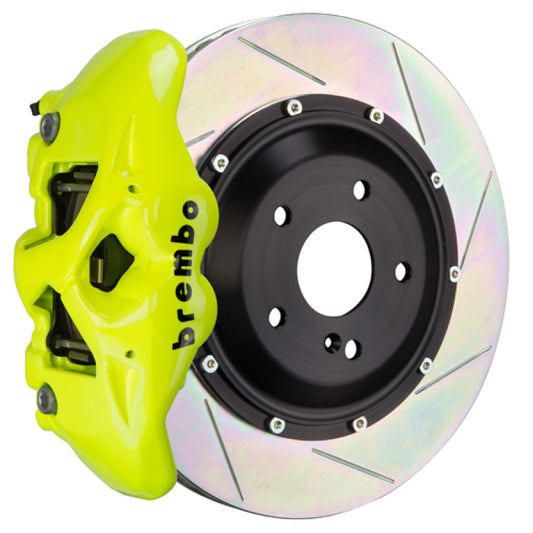 Brembo 15-17 F150 (Excl. Raptor) Rr GT BBK 4 Pist Cast 380x28 2pc Rotor Slotted Type1-Fluo. Yellow