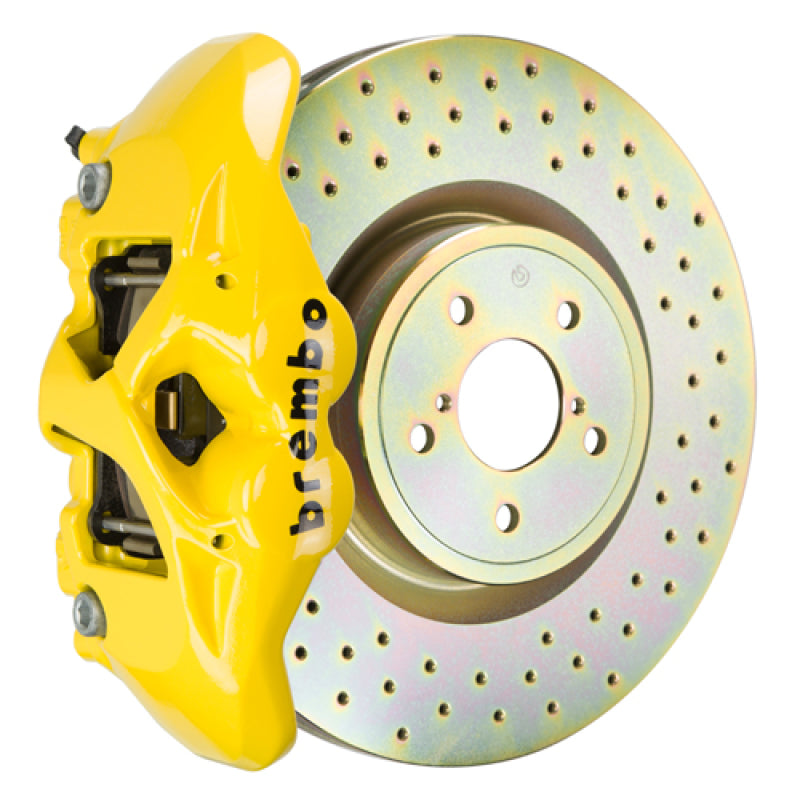 Brembo 02-07 Impreza/WRX/08-14 WRX Front GT BBK 4 Piston Cast 326 x30 1pc Rotor Drilled- Yellow