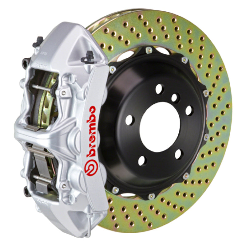 Brembo 00-03 M5/97-03 5-Series Front GT BBK 6 Piston Cast 380x32 2pc Rotor Drilled-Silver