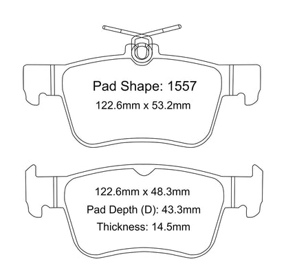 Paragon Rear Pads - Street/Sport/Light Track/Track (DE5/FL5/FK8)