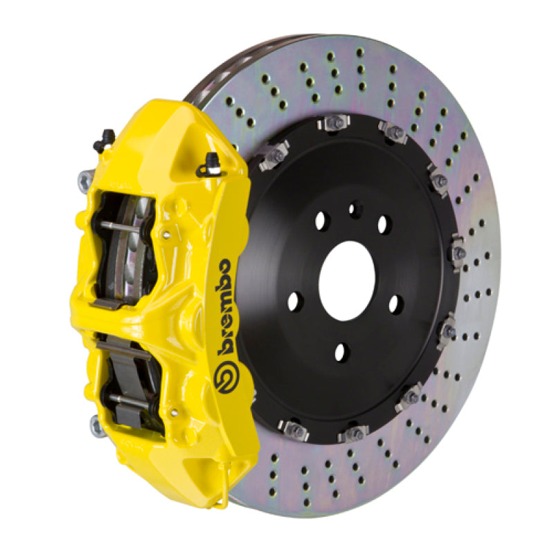 Brembo SS Front GT BBK 6 Piston Cast 405x34 2pc Rotor Drilled- Yellow