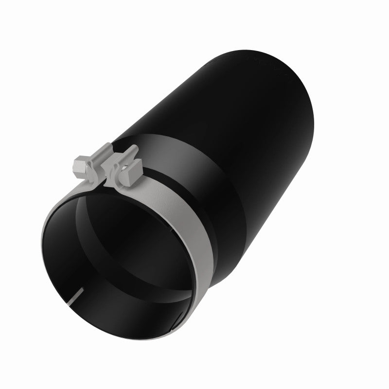 MagnaFlow Tip Stainless Black Coated Single Wall Round Single Outlet 6in Dia 5in Inlet 13in L