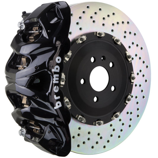 Brembo 21+ F150 Raptor Front GT BBK 8 Piston Cast 412x38 2pc Rotor Drilled-Black