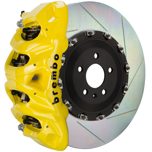 Brembo 09-14 F150 2WD Front GT BBK 8 Piston Cast 412x38 2pc Rotor Slotted Type-1- Yellow