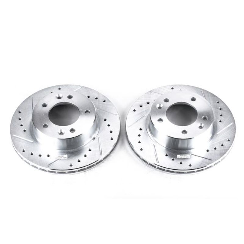 Power Stop 86-91 Mazda RX-7 Front Evolution Drilled & Slotted Rotors - Pair
