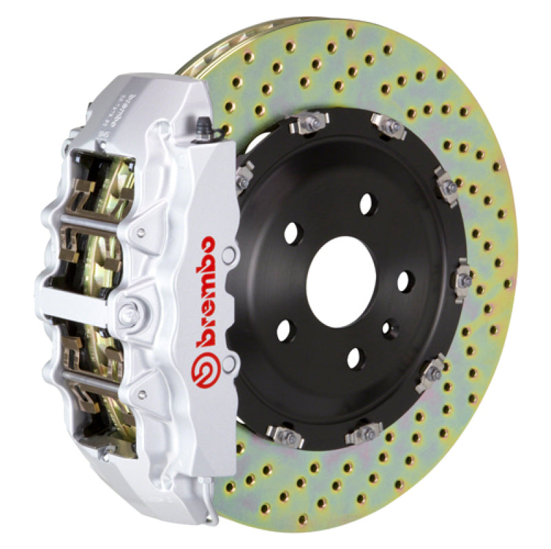 Brembo 00-03 M5/97-03 5-Series Front GT BBK 8 Piston Cast 380x34 2pc Rotor Drilled-Silver