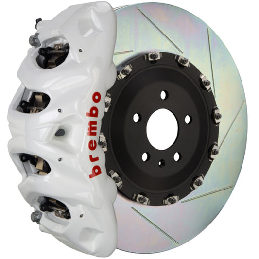 Brembo 17-20 F150 Raptor Front GT BBK 8 Piston Cast 412x38 2pc Rotor Slotted Type-1- White