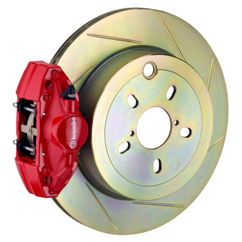 Brembo 12-16 FRS Exc w/ Elec Park Brake Rr GT BBK 2 Pis Cast 2pc 316 x20 1pc Rtr Slot Type1-Red