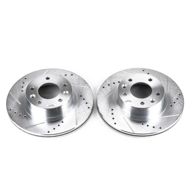 Power Stop 93-95 Mazda RX-7 Front Evolution Drilled & Slotted Rotors - Pair