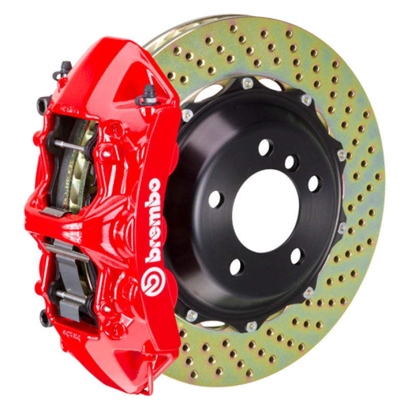 Brembo 00-03 M5/97-03 5-Series Front GT BBK 6 Piston Cast 380x32 2pc Rotor Drilled-Red