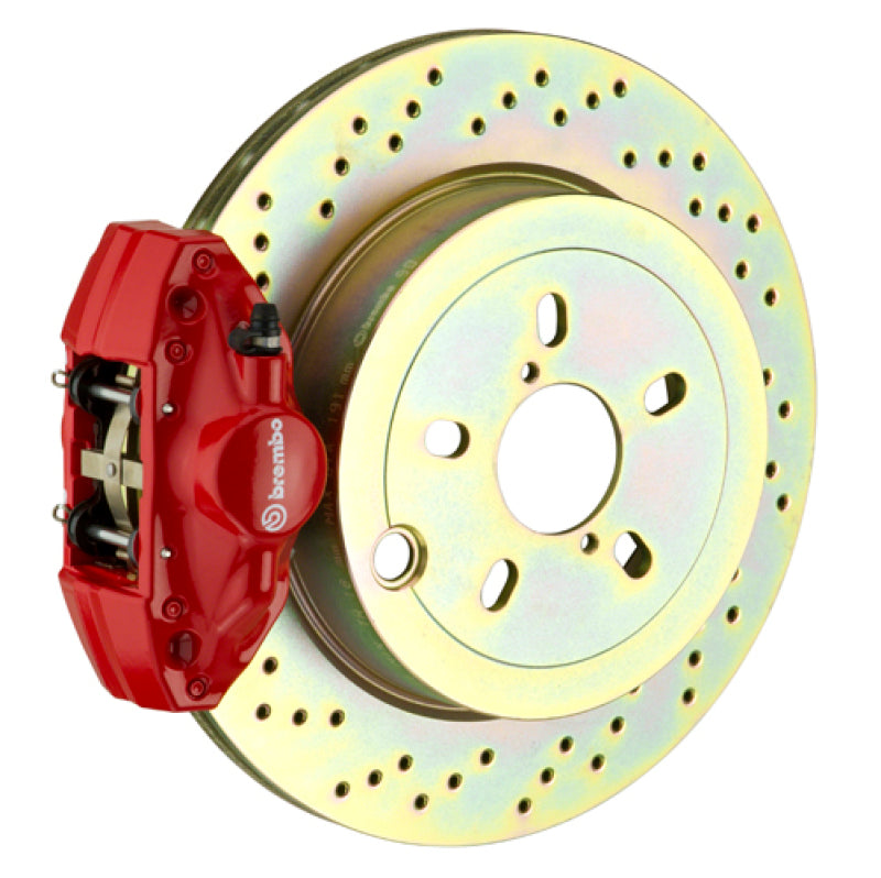 Brembo 12-16 FR-S Exc Model w/ Elec Park Brake Rr GT BBK 2 Pis Cast 2pc 316 x20 1pc Rtr Drill-Red