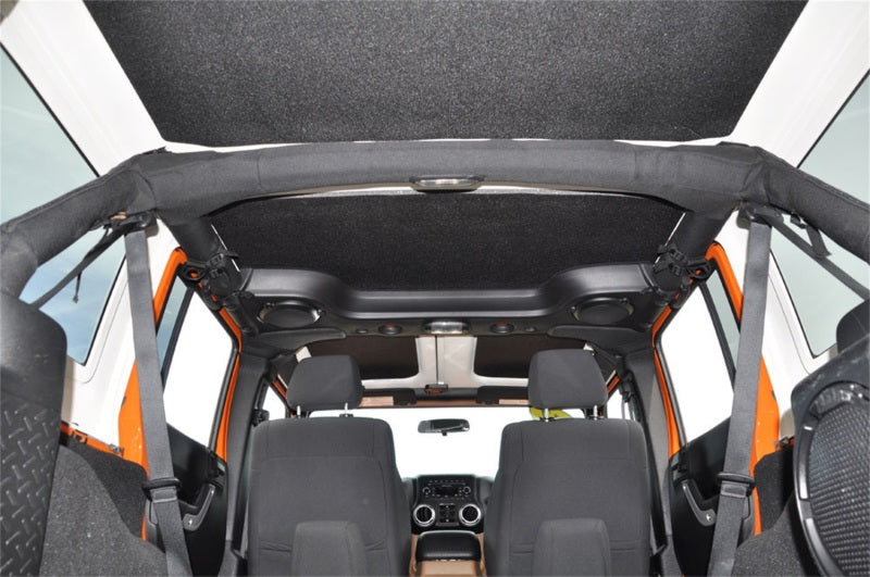 DEI 07-10 Jeep Wrangler JK 4-Door Boom Mat Headliner - 4 Piece - Black Leather Look