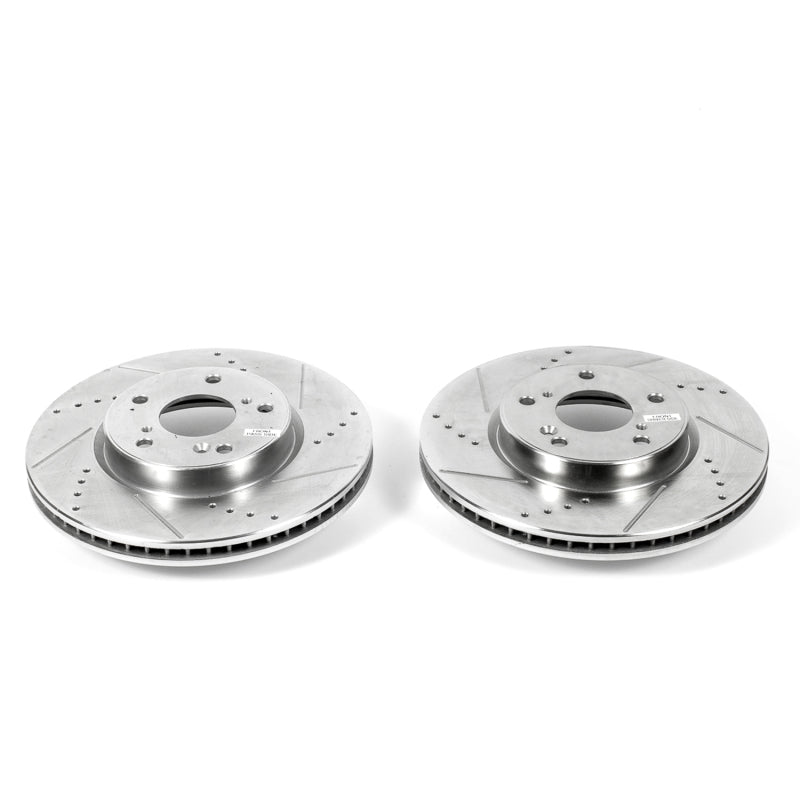 Power Stop 13-19 Honda Accord Front Evolution Drilled & Slotted Rotors - Pair