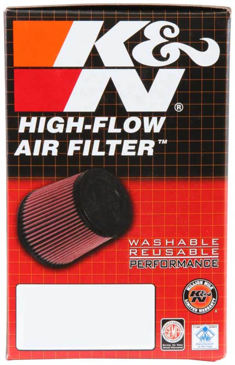 K&N Filter Universal Clamp-On Air Filter 2-5/8in Flange 4-1/2in OD 4in H