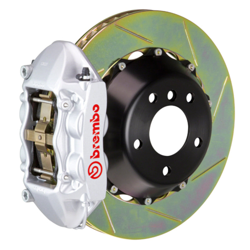 Brembo SS Rear GT BBK 4 Piston Cast 380x28 2pc Rotor Slotted Type-1-Silver