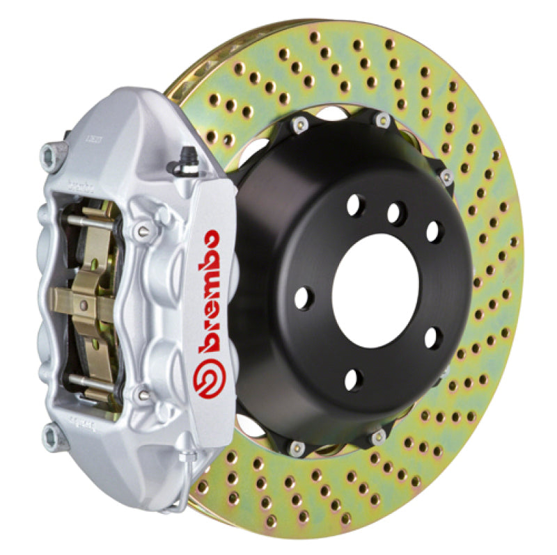 Brembo 00-02 S4/02-05 A4/06-08 A4 Front GT BBK 4 Piston Cast 365x29 2pc Rotor Drilled-Silver