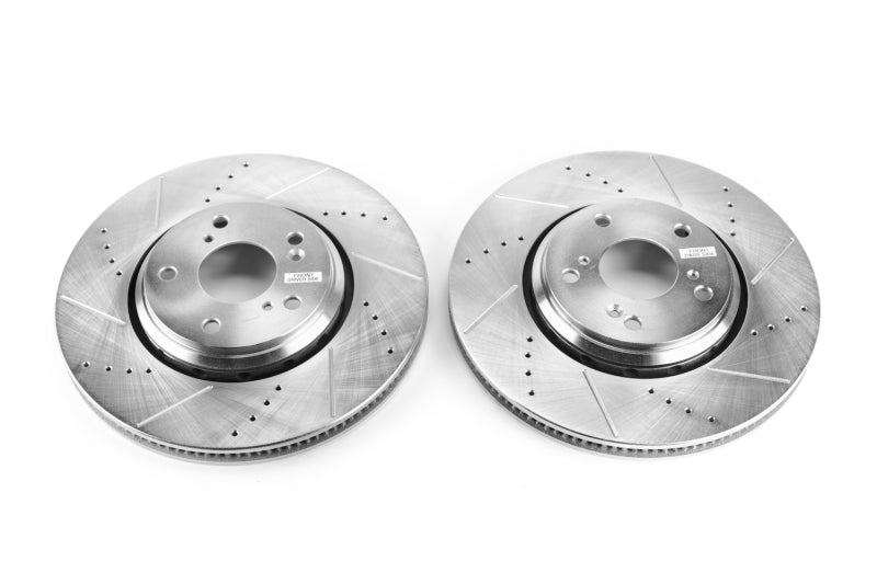 Power Stop 17-18 Acura ILX Front Evolution Drilled & Slotted Rotors - Pair