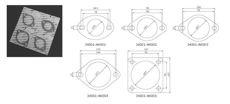 HKS Gasket 75mm Universal EX (2pcs)