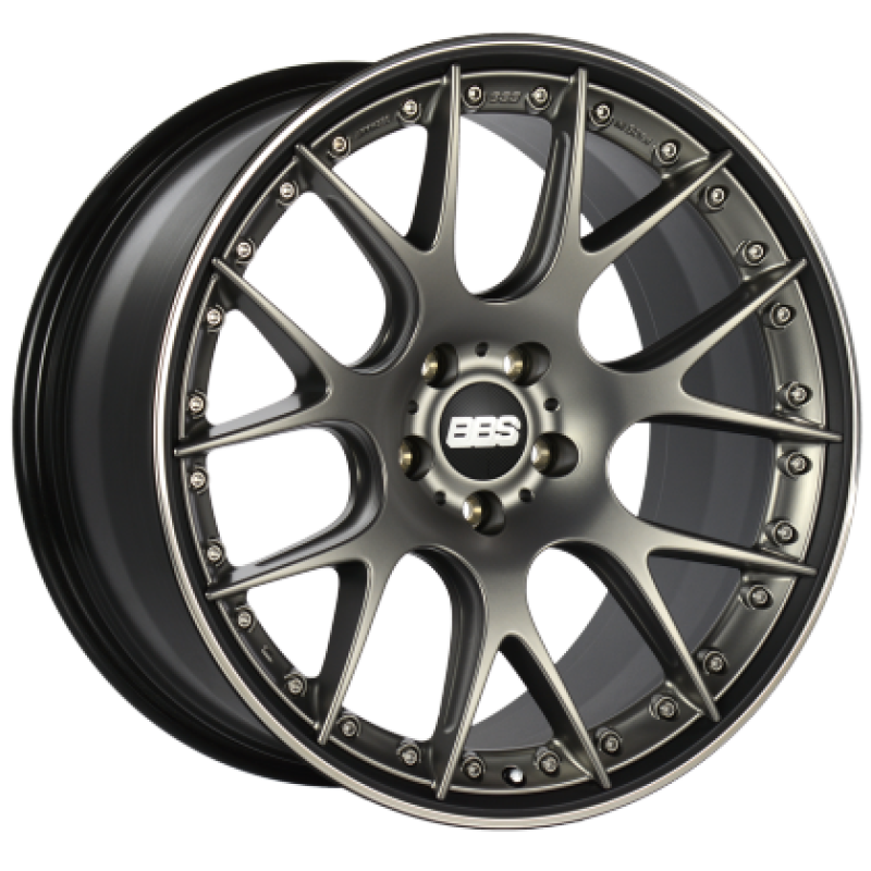 BBS CH-RII 22x9.5 5x112 ET30 Satin Platinum Center Black Lip SS Rim Prot Wheel