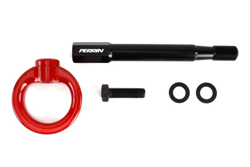 Perrin 08-14 Subaru WRX/STI Sedan Tow Hook Kit (Rear) - Red