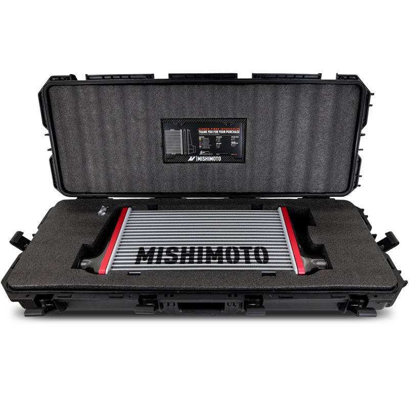 Mishimoto Universal Carbon Fiber Intercooler - Matte Tanks - 450mm Silver Core - S-Flow - GR V-Band