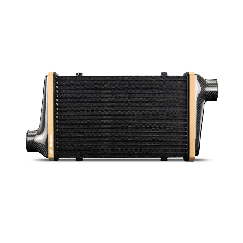 Mishimoto Universal Carbon Fiber Intercooler - Gloss Tanks - 600mm Gold Core - C-Flow - P V-Band