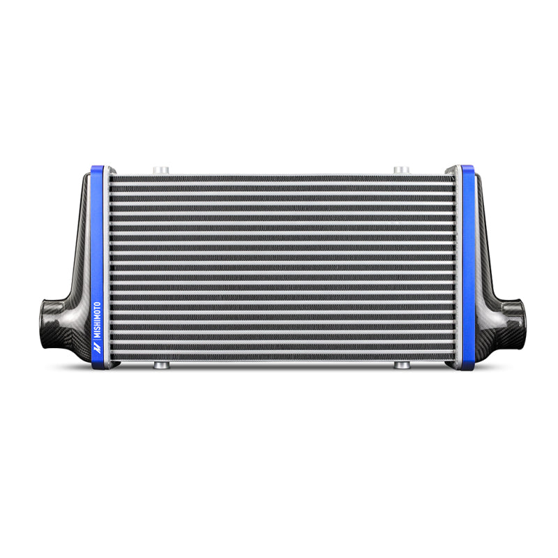 Mishimoto Universal Carbon Fiber Intercooler - Gloss Tanks - 450mm Silver Core - S-Flow - R V-Band