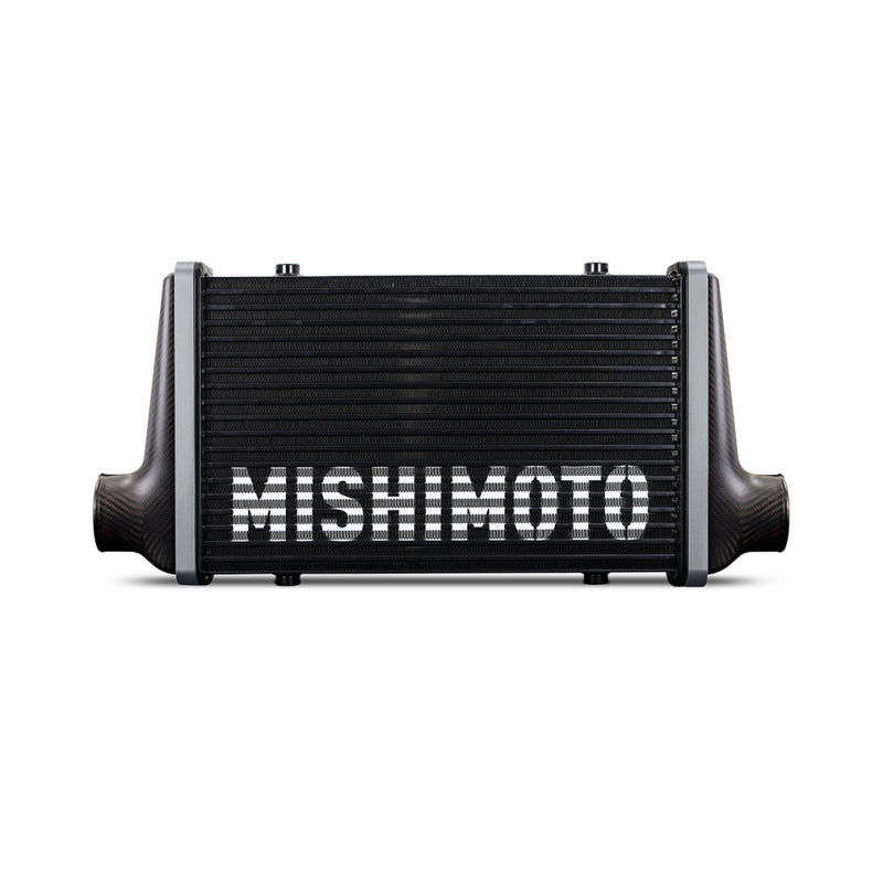 Mishimoto Universal Carbon Fiber Intercooler - Gloss Tanks - 600mm Black Core - S-Flow - R V-Band