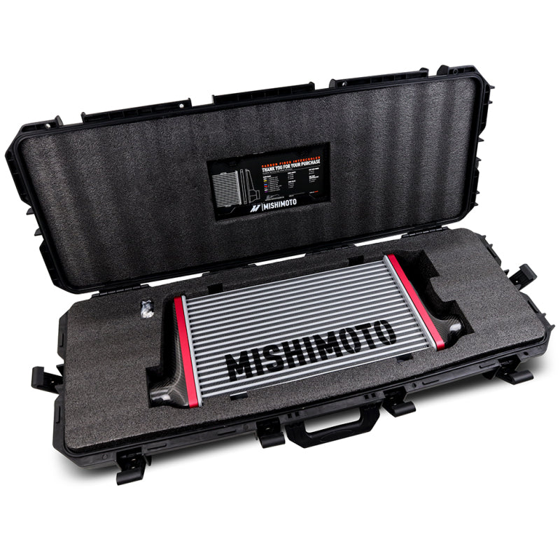 Mishimoto Universal Carbon Fiber Intercooler - Matte Tanks - 450mm Gold Core - S-Flow - P V-Band