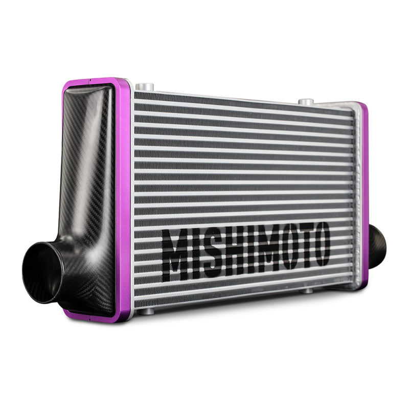 Mishimoto Universal Carbon Fiber Intercooler - Matte Tanks - 525mm Silver Core - S-Flow - P V-Band